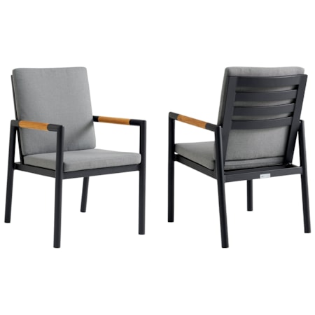 Set of 2 Outdoor Arm Chairs