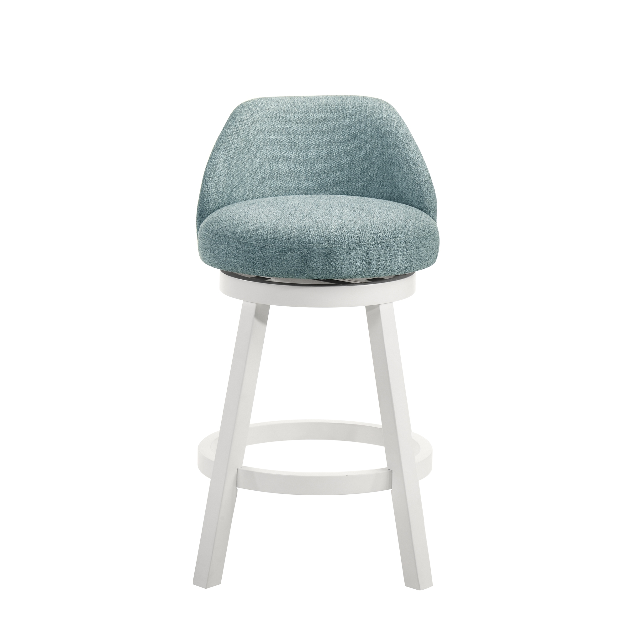 Armen Living Erika Low Curved-Back Swivel Counter Stool