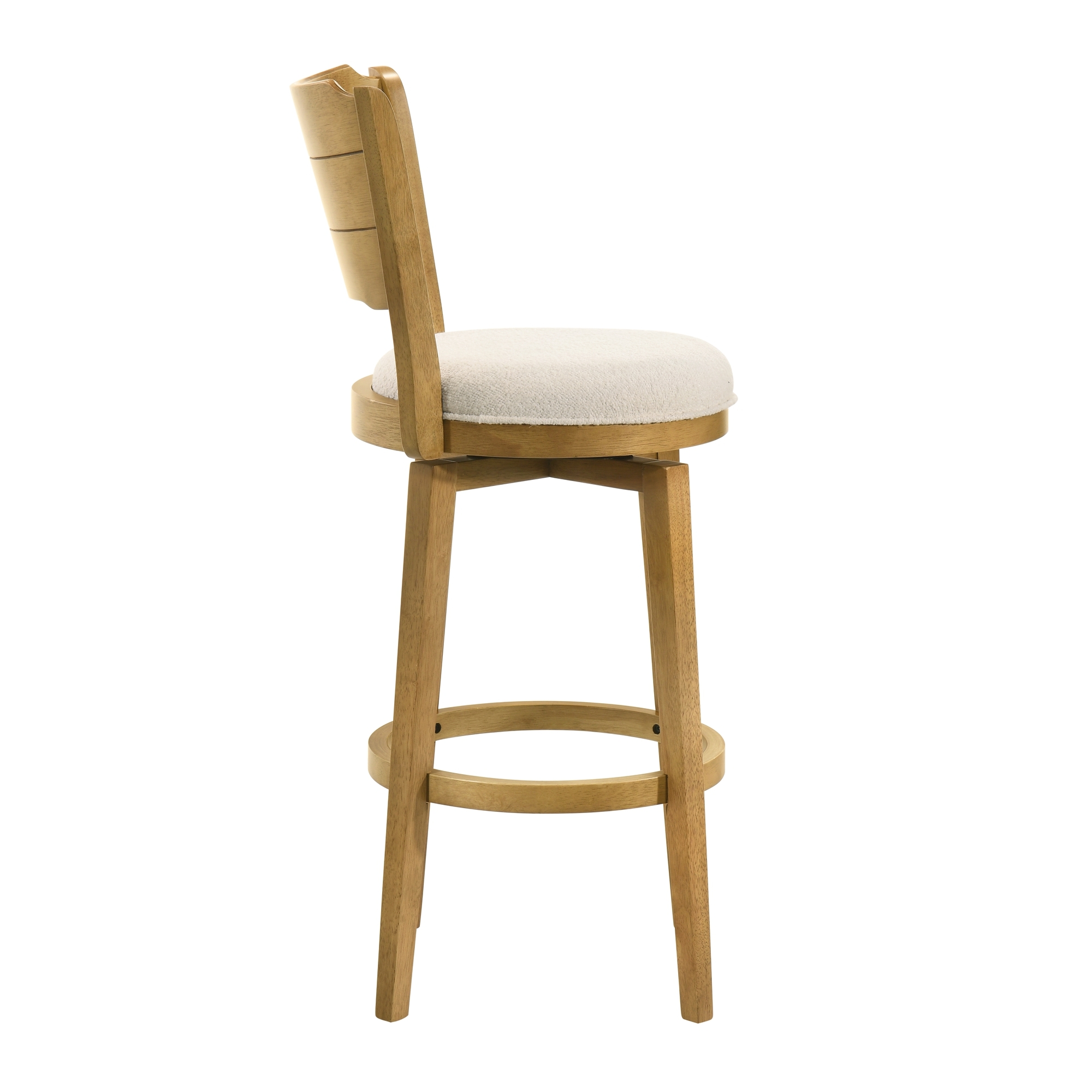 Wooden Swivel Barstool w/Uph. Seat