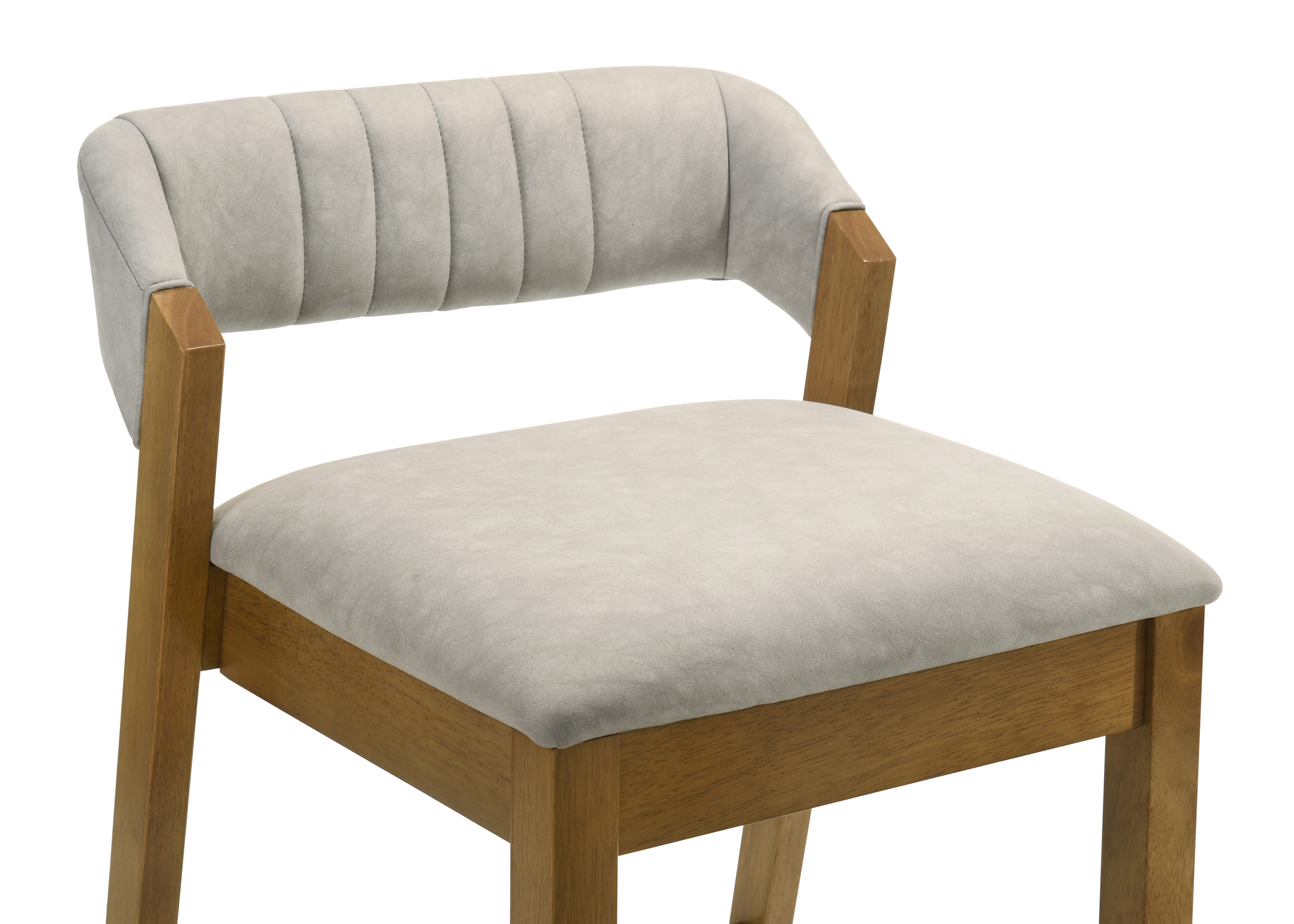 Low-Back Counter Stool w/Channel Tufting
