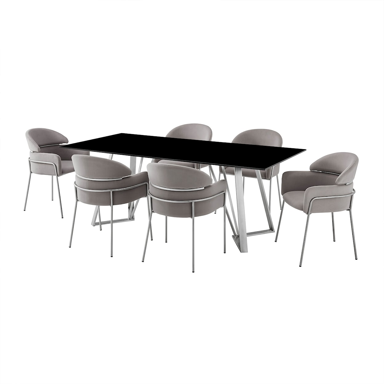 Armen Living Cressida/Portia Dining Set