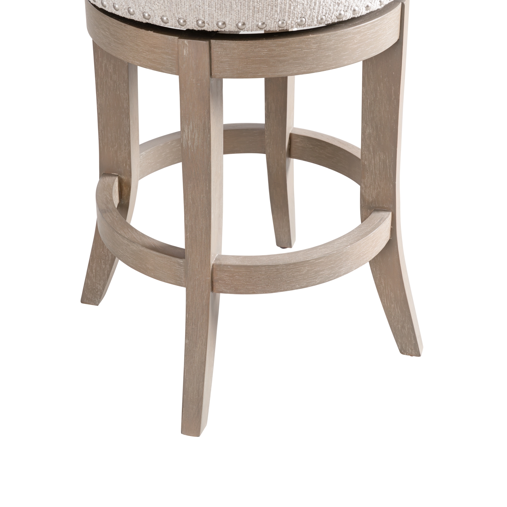 Armen Living Mystic Upholstered Open-Back Swivel Counter Stool