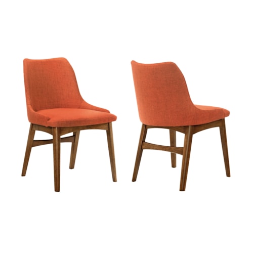 Set of 2 Contemporary Upholstered Side Chairs