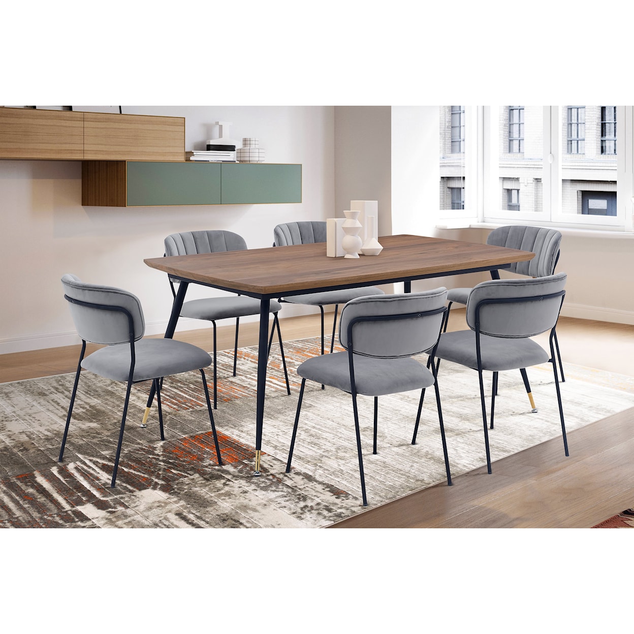 Armen Living Messina/Carlo Dining Set