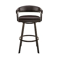 Transitional Bar-Height Swivel Stool