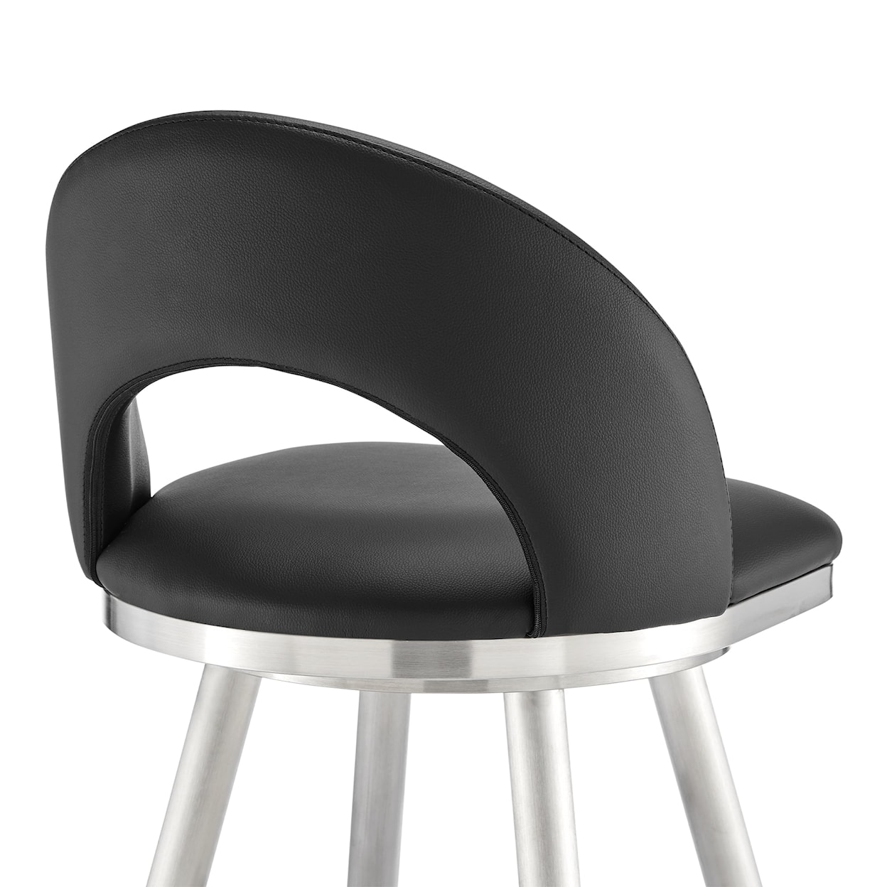 Armen Living Charlotte Black Barstool