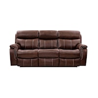 Traditional Dual Power Headrest Reclining Sofa with Lumbar Support