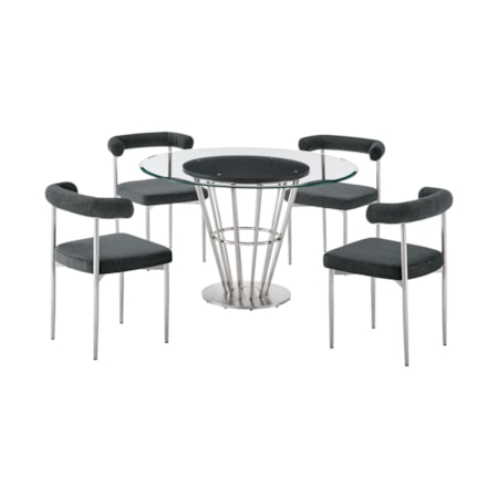 5-Piece Round Dining Table Set