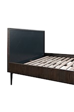 Armen Living Cross Contemporary Queen Platform Bed Frame with Metal Legs