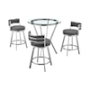 Armen Living Naomi & Roman 4 PC Dining Set