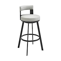 Contemporary 26" Swivel Counter Stool with Open Back