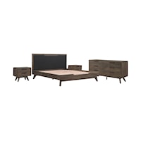 4-Piece Mid Century Modern King Bedroom Set