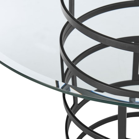 48&quot; Round Glass-Top Dining Table