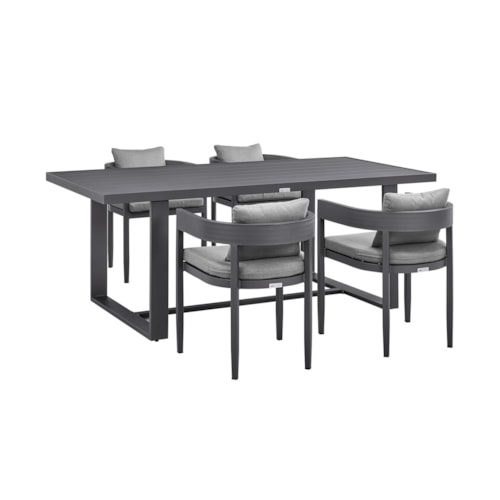 Contemporary 5-Piece Outdoor Dining Set