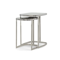 Bohdi Contemporary Nesting Tables - Polished Nickel