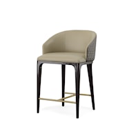 Mina Transitional Leather Counter Stool