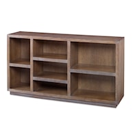 Casual Right-Facing Studio Bookcase with Fixed Shelves
