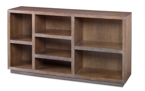 Casual Right-Facing Studio Bookcase with Fixed Shelves