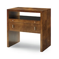 Transitional Nightstand with Pull-Out Tray