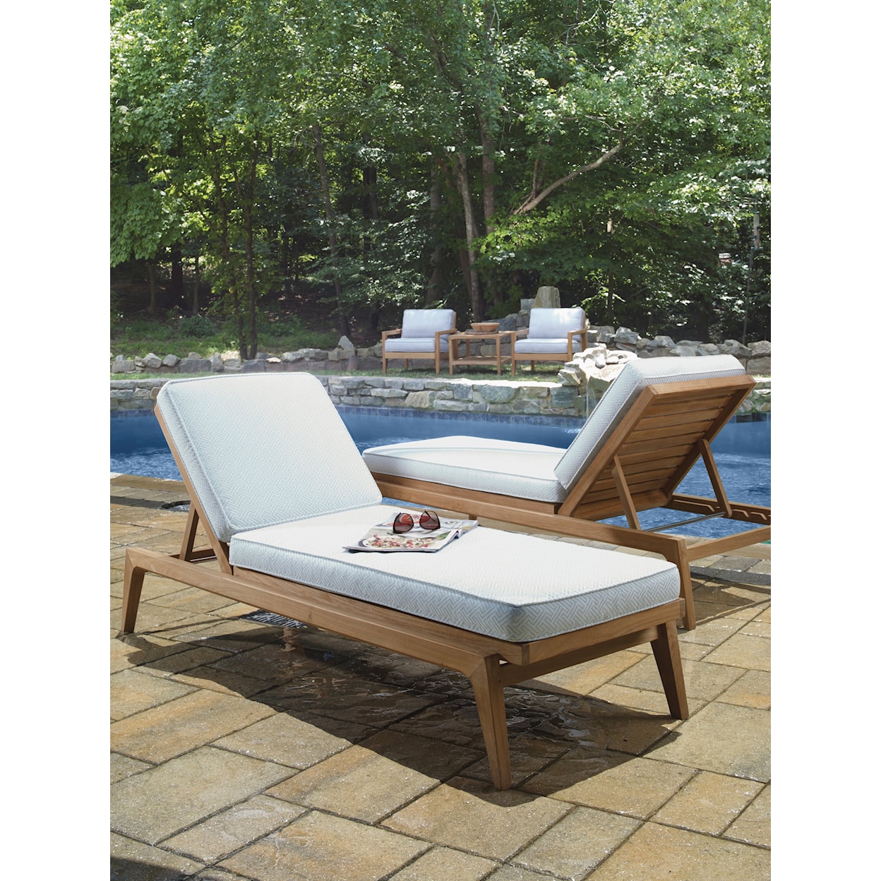 Century West Bay Teak Chaise