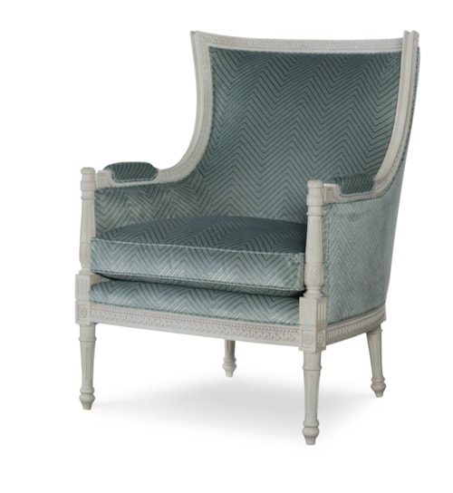York Transitional Upholstered Accent Arm Chair
