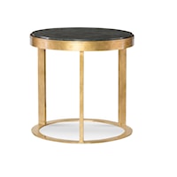 Lunsford Glam Lamp Table with Faux Marble Top