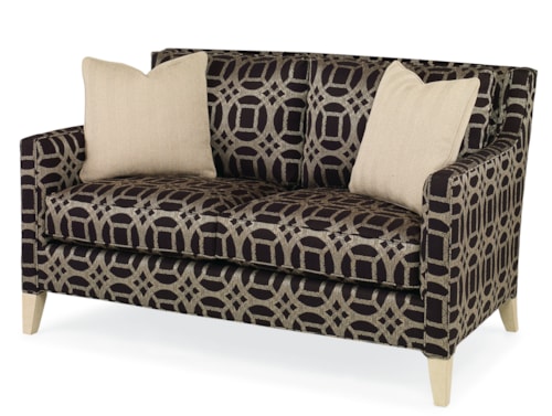 Transitional Del Rio Love Seat with Slope Arm