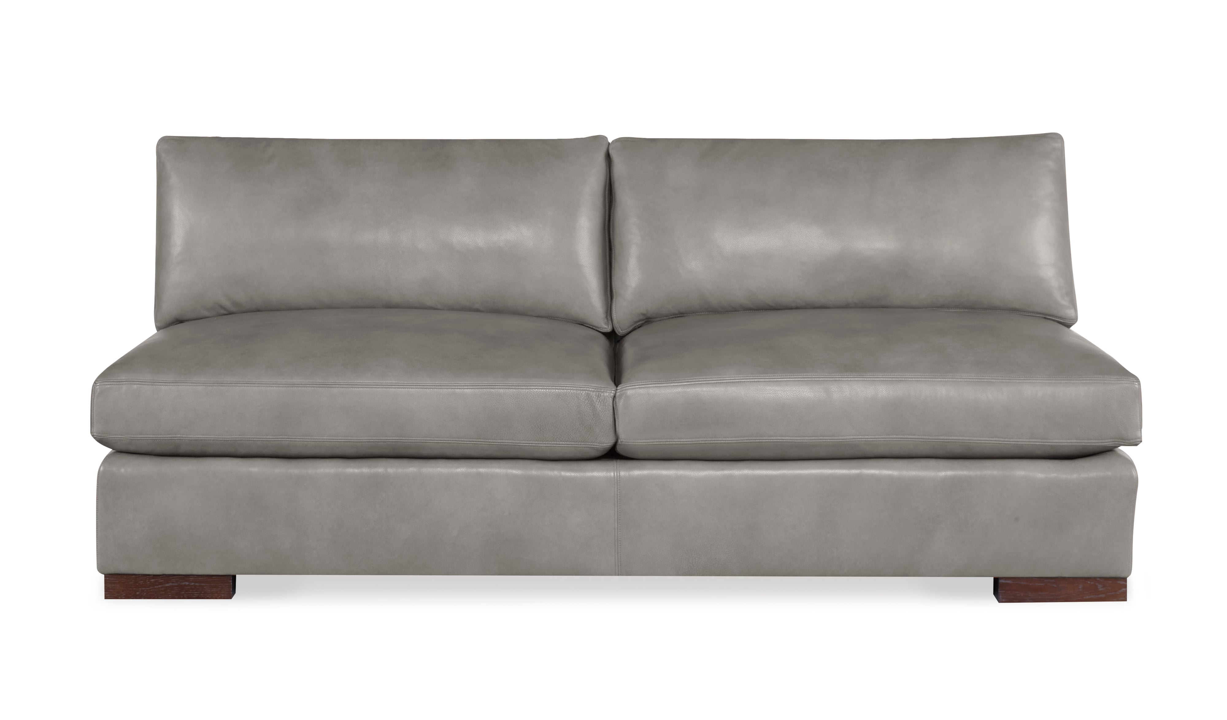 Century Great Room Armless Leather Sofa