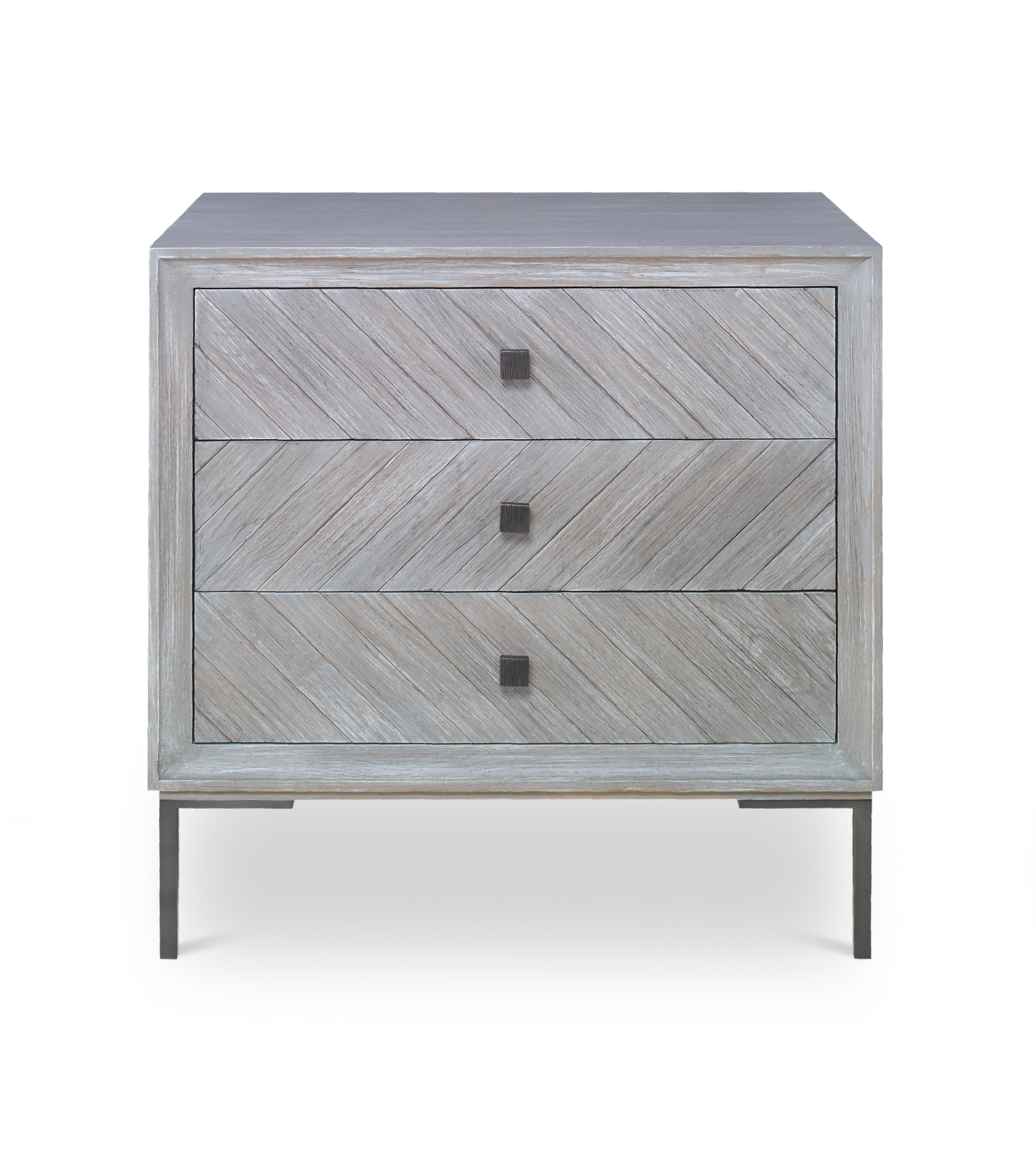 Details Three Drawer Nightstand