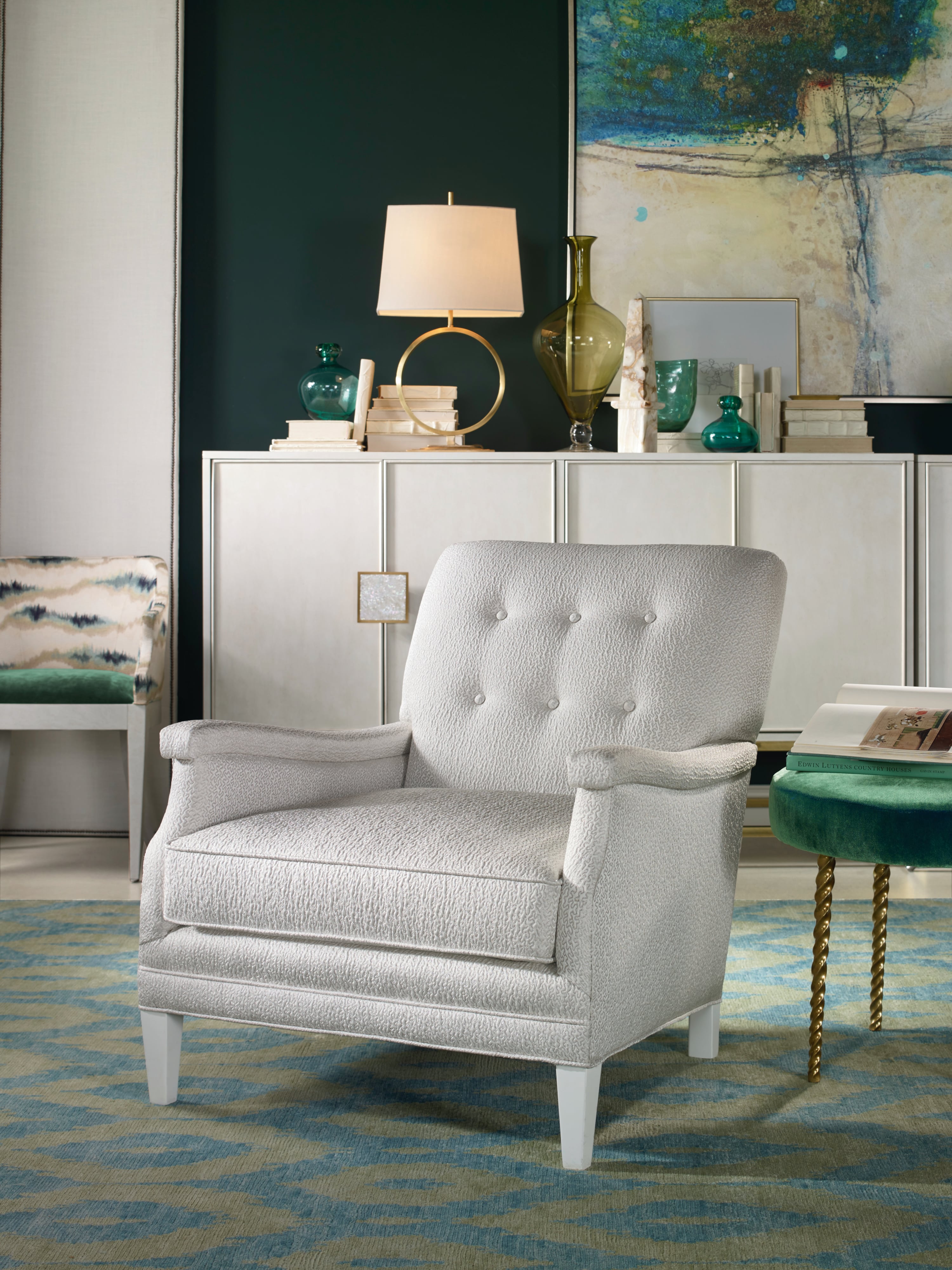 Tufted-Back Accent Chair