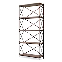 Nob Hill Contemporary 4-Shelf Bookcase