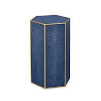 Transitional Romeo Low Side Table with Gold Trim