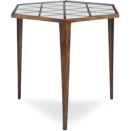 Alfa Mid-Century Modern Chairside Geometric Table