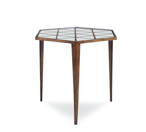 Alfa Mid-Century Modern Chairside Geometric Table