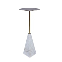 Sparta Contemporary Accent Table with Marble Base