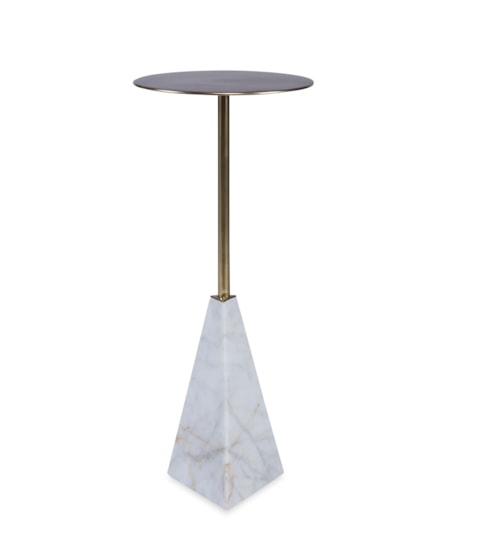 Sparta Contemporary Accent Table with Marble Base