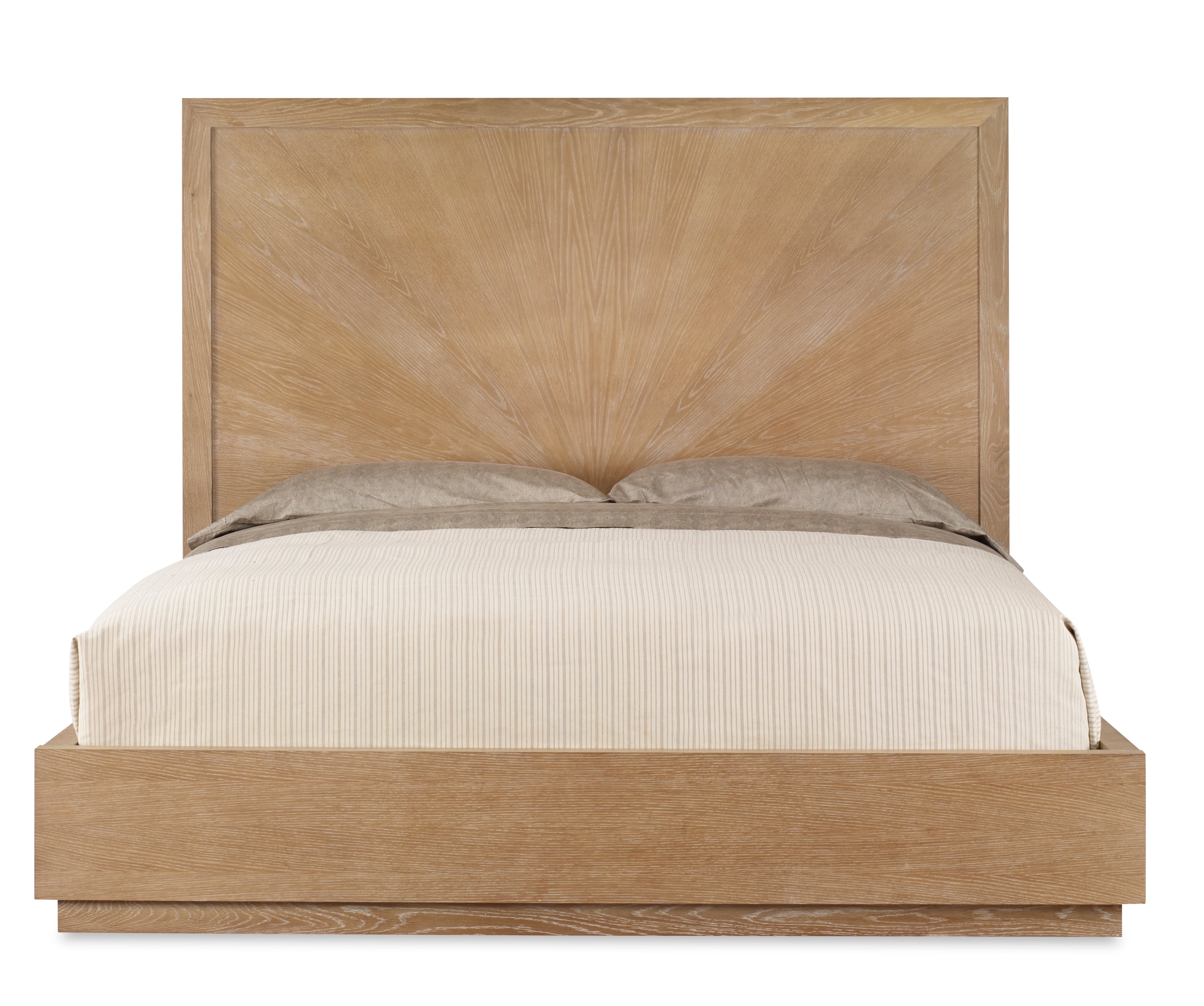 Bed With Wood Headboard - King
