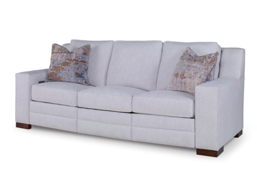 Leatherston Transitional Electric Motion Wall-Hugger Sofa