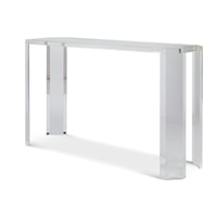 Transitional Phoenix Console Table with Acrylic Legs