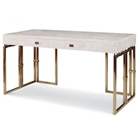 Links Contemporary Writing Desk with Brass Base