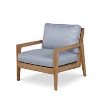 Coastal Outdoor Teak Lounge Chair