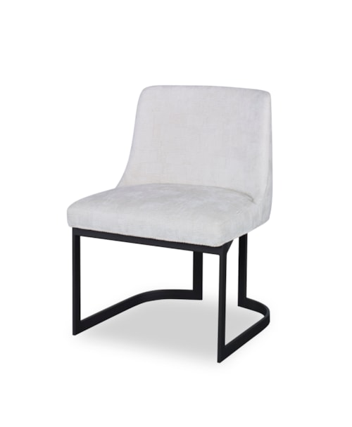 Carson Contemporary Upholstered Dining Side Chair with Metal Base