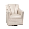 Century Leather Stone Swivel Glider Chair