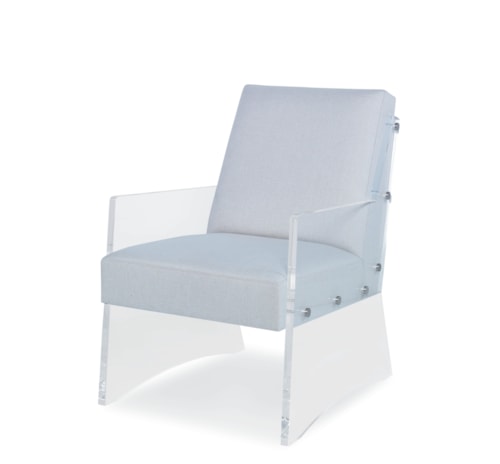 Degas Contemporary Accent Chair with Acrylic Base