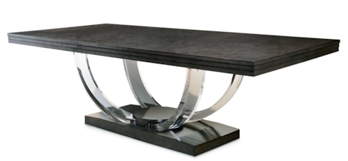 Contemporary Dining Table with Acrylic Legs