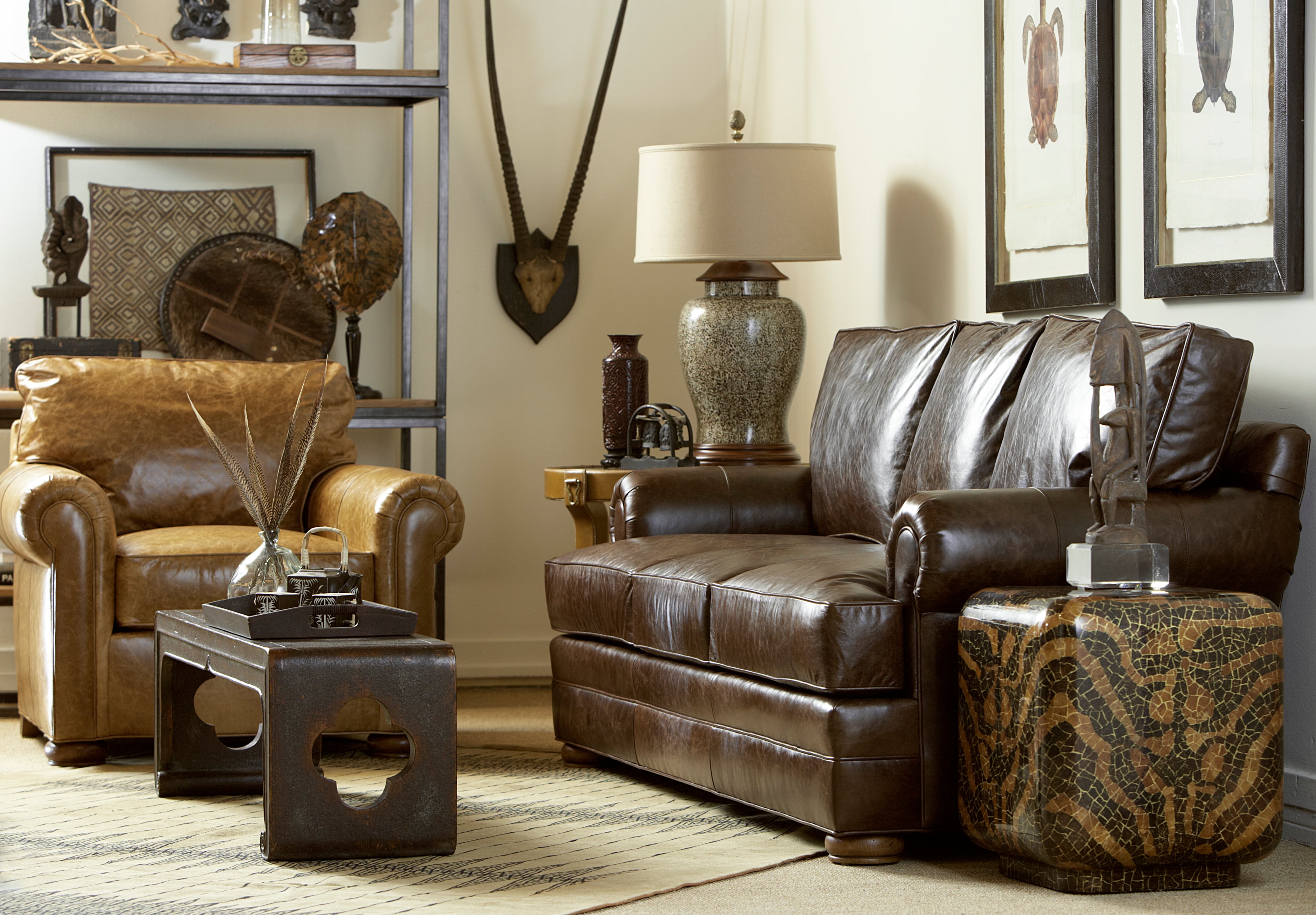Century Leather Stone Leatherstone Apt Sofa