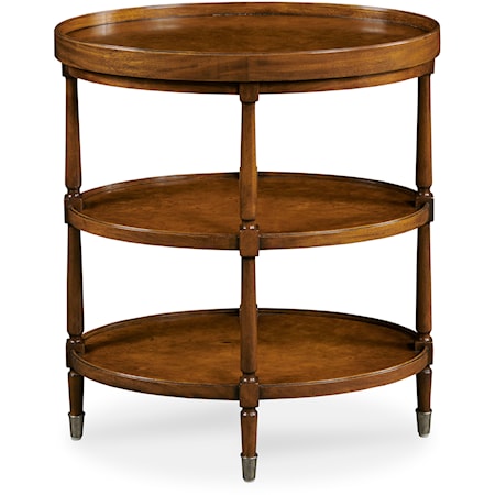 Andrews Transitional 3-Shelf Chairside Table