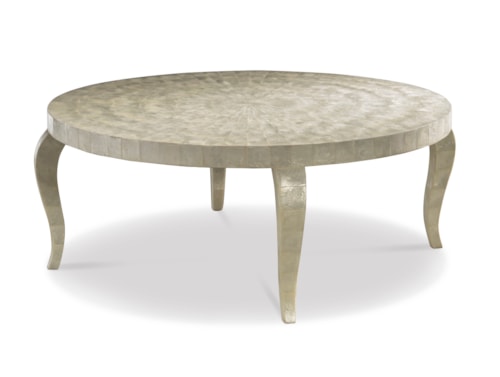 Abby Contemporary Capiz Shell Cocktail Table