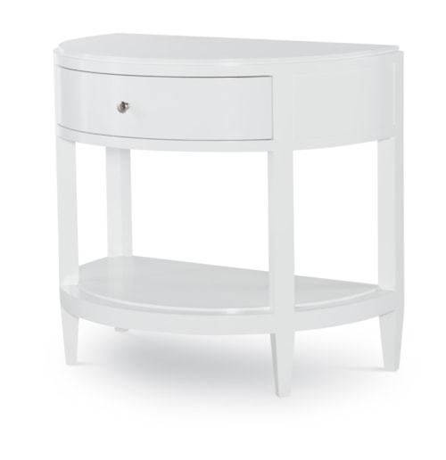 Transitional Single-Drawer Nightstand with Lower Shelf
