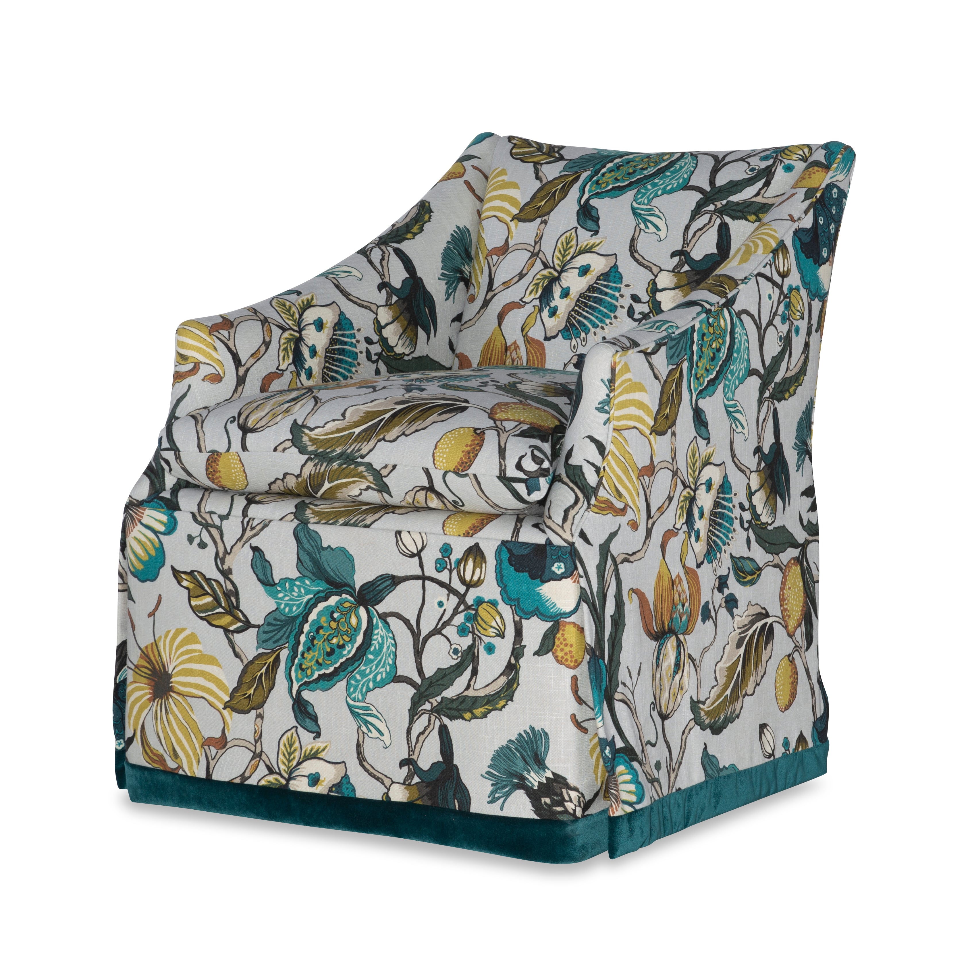 Skirted Swivel Chair